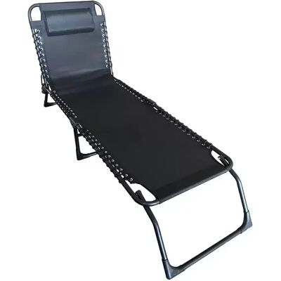 Ligbed Bahia Aluminium Zwart met kussen van Vita Ligbed Bahia Aluminium Zwart met kussen van Vita