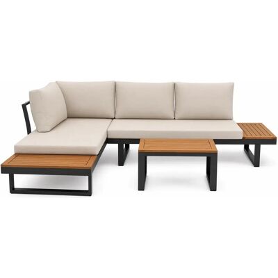Loungeset Olympia Taupe Set 3 4 Personen Lounge Bank Stoel Tafel Buiten Tuin SenS-line Loungeset Olympia Taupe Set 3 4 Personen Lounge Bank Stoel Tafel Buiten Tuin SenS-line