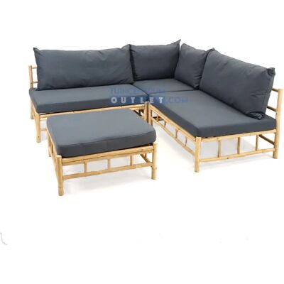 Tuinset Bamboo Chaise Longue Naturel Loungeset Buiten Tuin Vita Tuinset Bamboo Chaise Longue Naturel Loungeset Buiten Tuin Vita