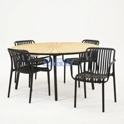 Vita Tuinset Porto met Lavras tuintafel 150cm Vita Tuinset Porto met Lavras tuintafel 150cm