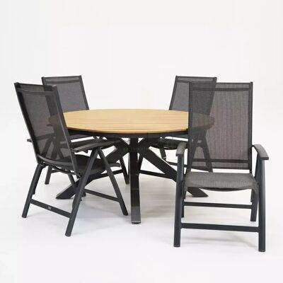 Vita Tuinstoel Primero met Arezzo tafel 150 cm rond Vita Tuinstoel Primero met Arezzo tafel 150 cm rond