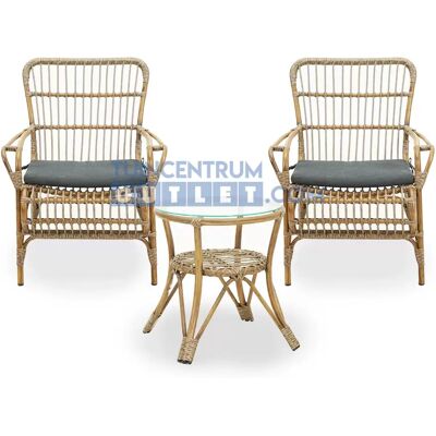 Vita Lester loungeset nature met hoge tafel Vita Lester loungeset nature met hoge tafel