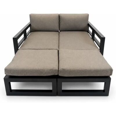 Vita Grosso 4-zits bank + 2x hocker antraciet Vita Grosso 4-zits bank + 2x hocker antraciet