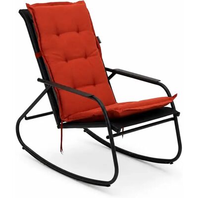 Vita Noa rocking chair met rood zitkussen Vita Noa rocking chair met rood zitkussen