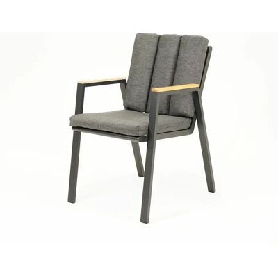 Vita Stapelstoel Kunststof Leather Fauteuil Antraciet Vita Stapelstoel Kunststof Leather Fauteuil Antraciet