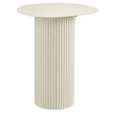 Mica decorations Bijzettafel lux d40h50cm off white Mica decorations Bijzettafel lux d40h50cm off white