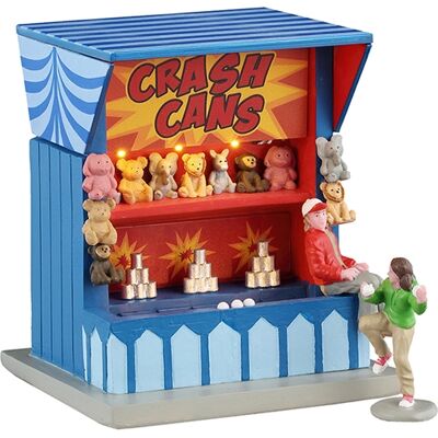 Crash Cans Game set 2 stuks Lemax Carnival Collection 2025 Crash Cans Game set 2 stuks Lemax Carnival Collection 2025