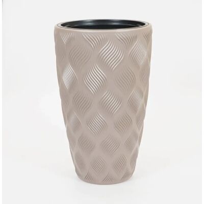 Vita bloempot Flow Slim 30 taupe Vita bloempot Flow Slim 30 taupe