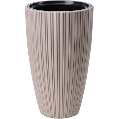 Vita bloempot hoog smal Mika 30 taupe Vita bloempot hoog smal Mika 30 taupe