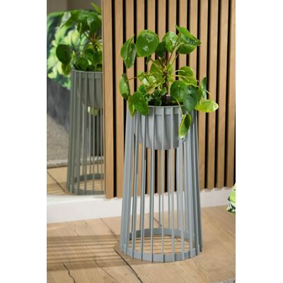 Vita bloempot met binnenpot Standy 1 grijs Vita bloempot met binnenpot Standy 1 grijs
