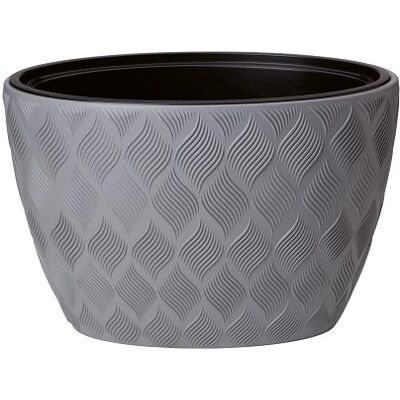 Vita Flow bloempot ellipse 40 grijs Vita Flow bloempot ellipse 40 grijs