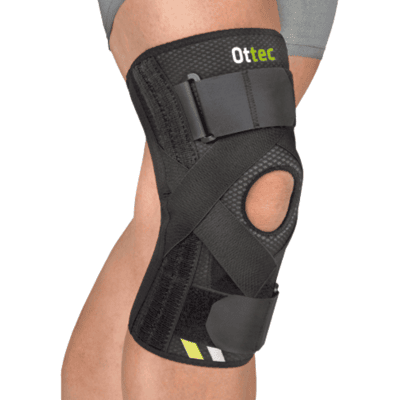 EMO Ottec Kniebrace met banden - S - Zwart EMO Ottec Kniebrace met banden - S - Zwart