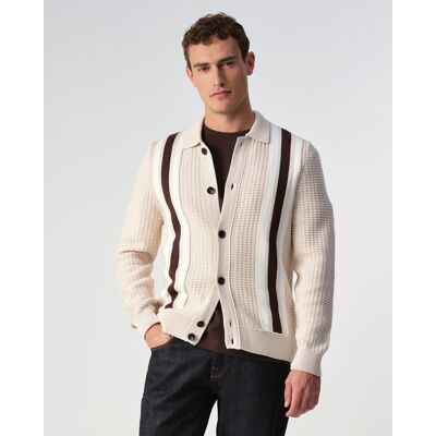 J.C. RAGS Heren Polo Lange Mouw Beige In Maat: XXL J.C. RAGS Heren Polo Lange Mouw Beige In Maat: XXL
