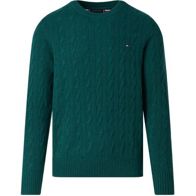 Tommy Hilfiger Heren Trui O-hals Groen In Maat: L Tommy Hilfiger Heren Trui O-hals Groen In Maat: L