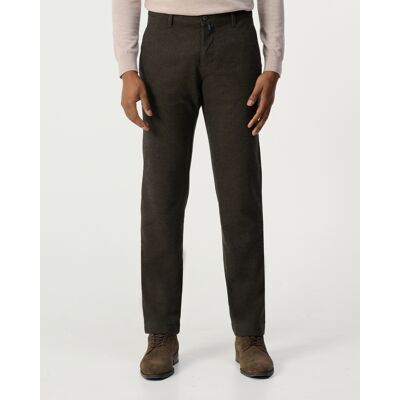 Pierre Cardin Heren Calais Chino Bruin In Maat: 33/32 Pierre Cardin Heren Calais Chino Bruin In Maat: 33/32