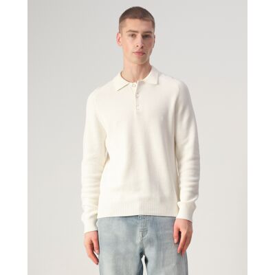 J.C. RAGS Heren Polo Lange Mouw Ewald Wit In Maat: XXL J.C. RAGS Heren Polo Lange Mouw Ewald Wit In Maat: XXL