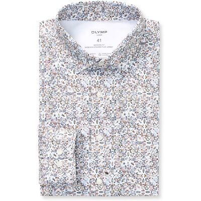 OLYMP Heren Luxor 24/7 Modern Fit Overhemd Blauw In Maat: 43 OLYMP Heren Luxor 24/7 Modern Fit Overhemd Blauw In Maat: 43