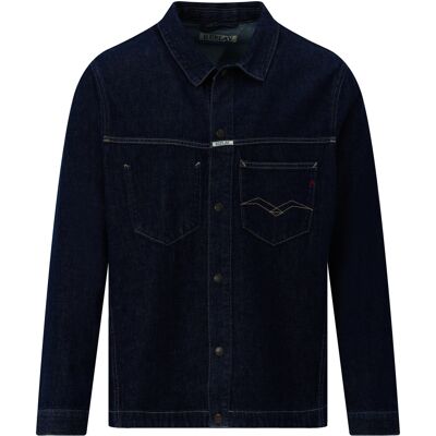 Replay Heren Overshirt Blauw In Maat: XXL Replay Heren Overshirt Blauw In Maat: XXL