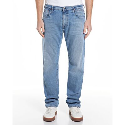 Replay Heren Aideen Jeans Blauw In Maat: 33/32 Replay Heren Aideen Jeans Blauw In Maat: 33/32