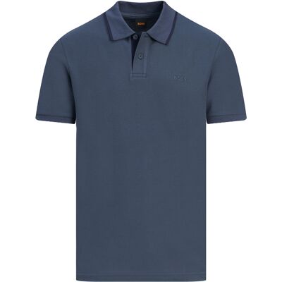 BOSS Heren Phoenix Polo Donkerblauw In Maat: L BOSS Heren Phoenix Polo Donkerblauw In Maat: L