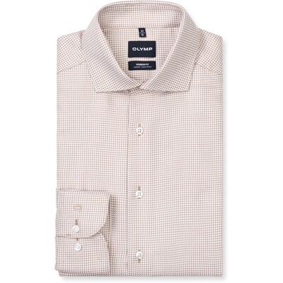 OLYMP Heren Business Overhemd Beige In Maat: 39 OLYMP Heren Business Overhemd Beige In Maat: 39