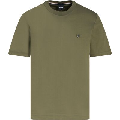 BOSS Heren Taut T-shirt Groen In Maat: XXL BOSS Heren Taut T-shirt Groen In Maat: XXL