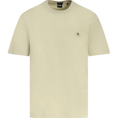 BOSS Heren Taut T-shirt Beige In Maat: XXL BOSS Heren Taut T-shirt Beige In Maat: XXL