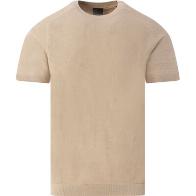 Bugatti Heren T-shirt Beige In Maat: XL Bugatti Heren T-shirt Beige In Maat: XL