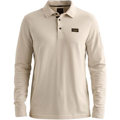 PME Legend Heren Polo Lange Mouw Wit In Maat: XXL PME Legend Heren Polo Lange Mouw Wit In Maat: XXL