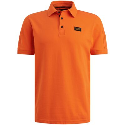 PME Legend Heren Polo Korte Mouw Oranje In Maat: XXL PME Legend Heren Polo Korte Mouw Oranje In Maat: XXL
