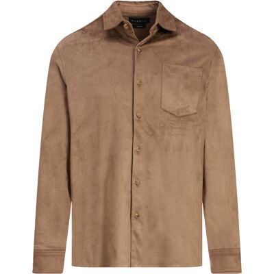 Bugatti Heren Casual Overhemd Bruin In Maat: XXL Bugatti Heren Casual Overhemd Bruin In Maat: XXL