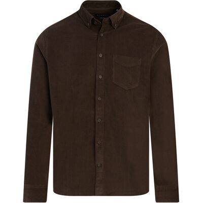 Bugatti Heren Casual Overhemd Bruin In Maat: XXXL Bugatti Heren Casual Overhemd Bruin In Maat: XXXL