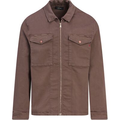 Replay Heren Overshirt Hyperflex Bruin In Maat: XXL Replay Heren Overshirt Hyperflex Bruin In Maat: XXL