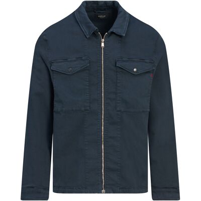 Replay Heren Overshirt Hyperflex Blauw In Maat: XXL Replay Heren Overshirt Hyperflex Blauw In Maat: XXL