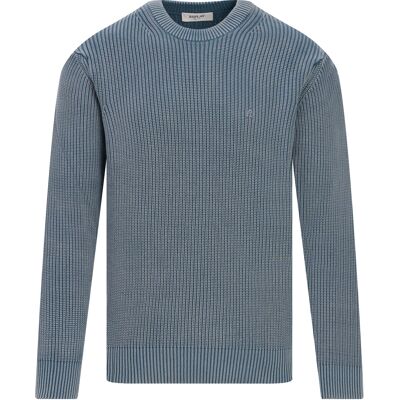 Replay Heren Trui Ronde Hals Blauw In Maat: L Replay Heren Trui Ronde Hals Blauw In Maat: L