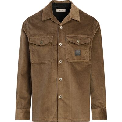 Replay Heren Casual Overhemd Bruin In Maat: M Replay Heren Casual Overhemd Bruin In Maat: M