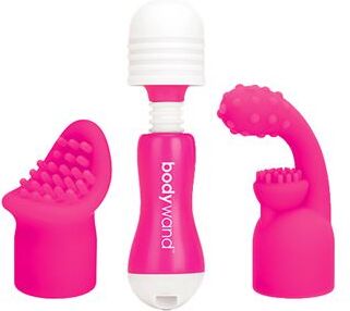 Bodywand oplaadbare mini wand massager met 2 opzetstukjes