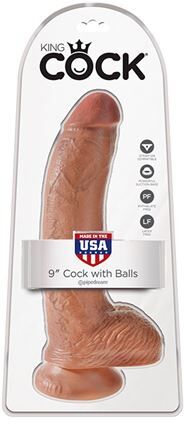 King Cock 22,9 cm dildo met scrotum