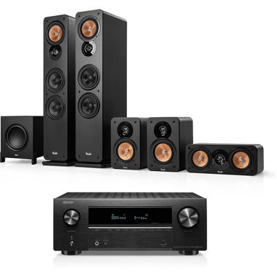 Teufel ULTIMA 40 Surround + DENON X2800H DAB Zwart Teufel ULTIMA 40 Surround + DENON X2800H DAB Zwart
