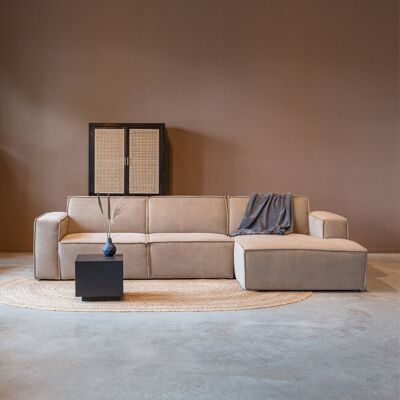 LUMZ Moderne hoekbank beige rechts LUMZ Moderne hoekbank beige rechts
