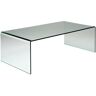 Salontafel gebogen glas 120 cm 120x60cm Kare Design Clear Club