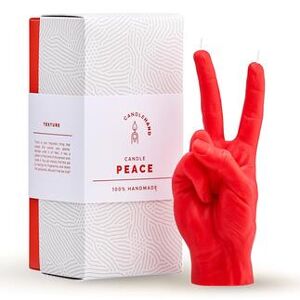 Direct leverbaar Handkaars , Peace, rood