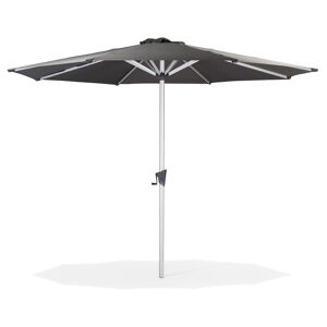 Alterego Design achthoekige parasol 'DONY' van donkergrijs aluminium - Ø 300 cm
