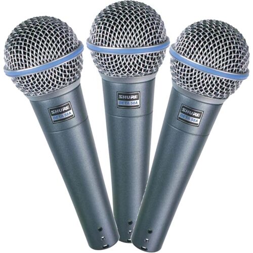 Shure Beta 58a dynamische zangmicrofoon (set van 3)