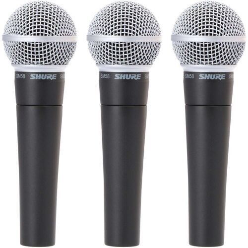 Shure SM 58 dynamische zangmicrofoon (set van 3)