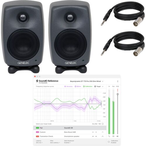 Genelec 8020D (2x) + monitorkalibratie + kabels