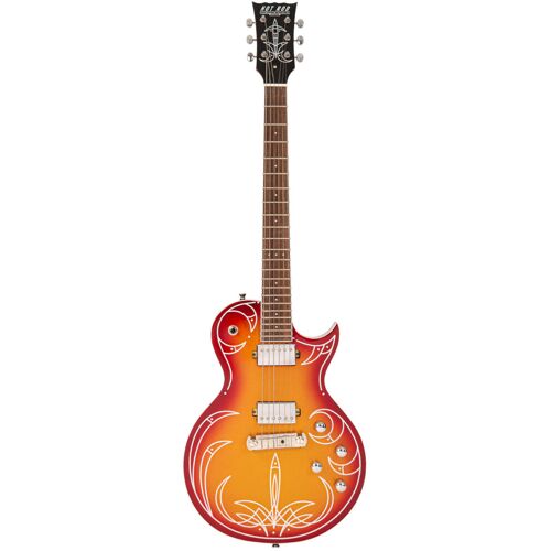 Vintage Joe Doe Hot Rod Cali-Sunset Burst elektrische gitaar met koffer