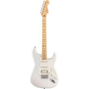 Fender Juanes Stratocaster MN Luna White Satin elektrische gitaar met deluxe koffer
