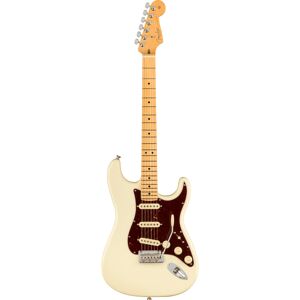 Fender American Professional II Stratocaster Olympic White MN elektrische gitaar met koffer
