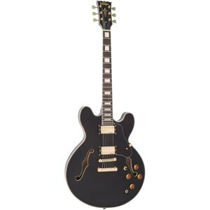 Vintage VSA500 ReIssued Gloss Black semi-akoestische gitaar